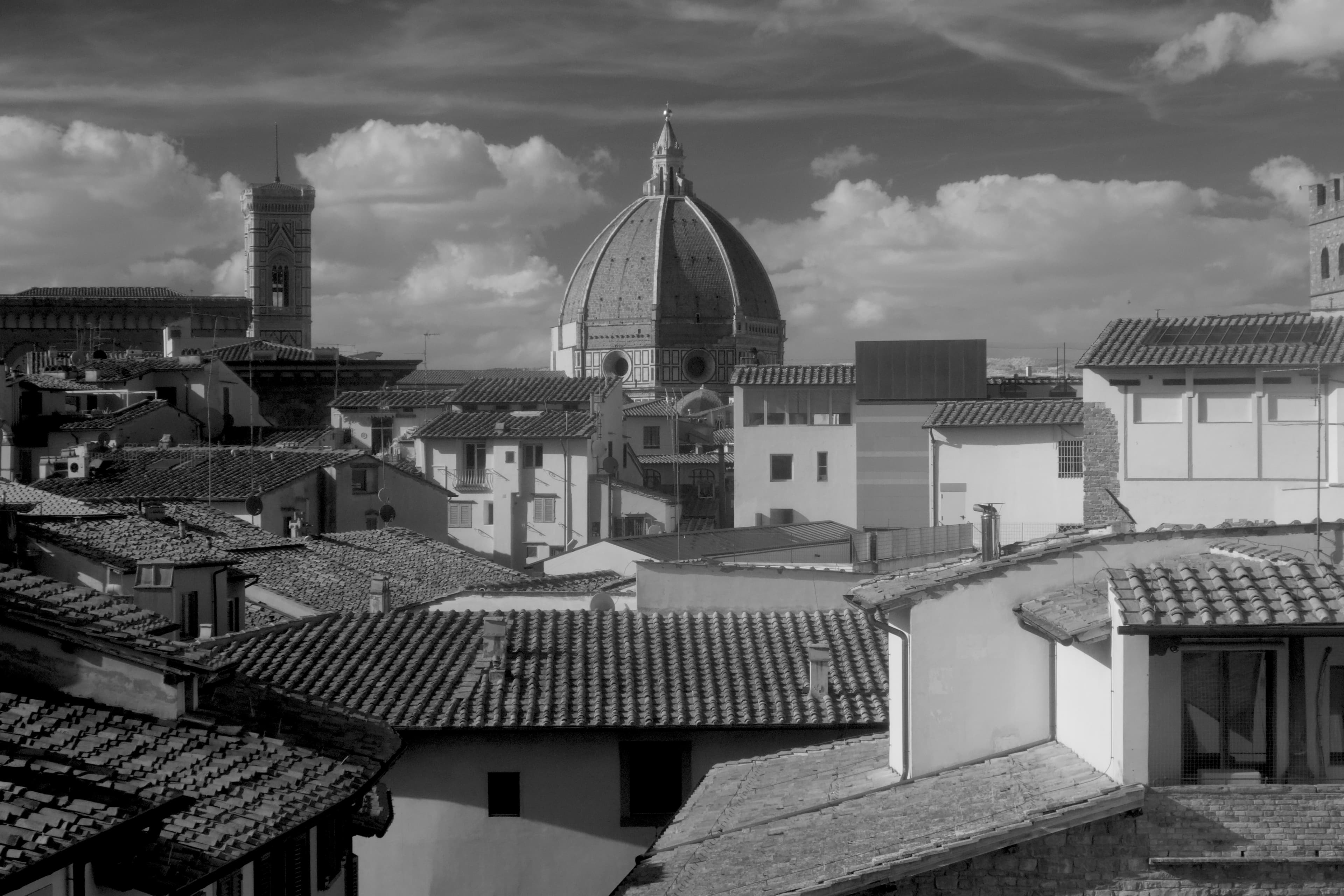 Cathedral of Santa Maria del Fiore viewed from the Uffizi in Florence in 2024.
